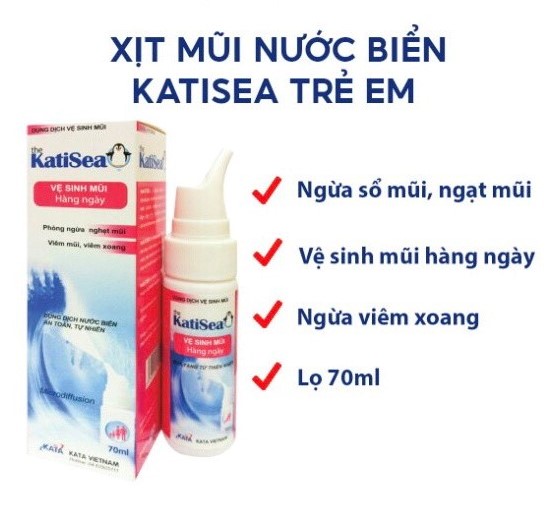 Xịt mũi nước biển KatiSea Trẻ em (Hồng)