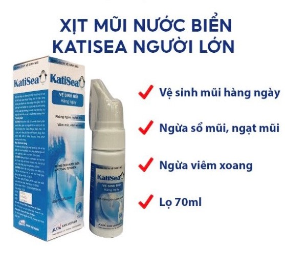 Xịt mũi nước biển KatiSea Người lớn (Xanh)